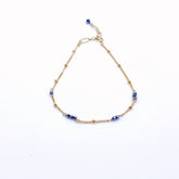 Браслет из девяти терагерцовых камней с золотым напылением